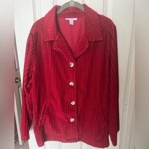 Red Soft Jacket 18/20W Dress Barn